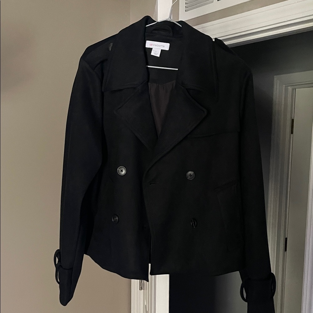 Liz Claiborne Black Winter Weekend Coat size Large